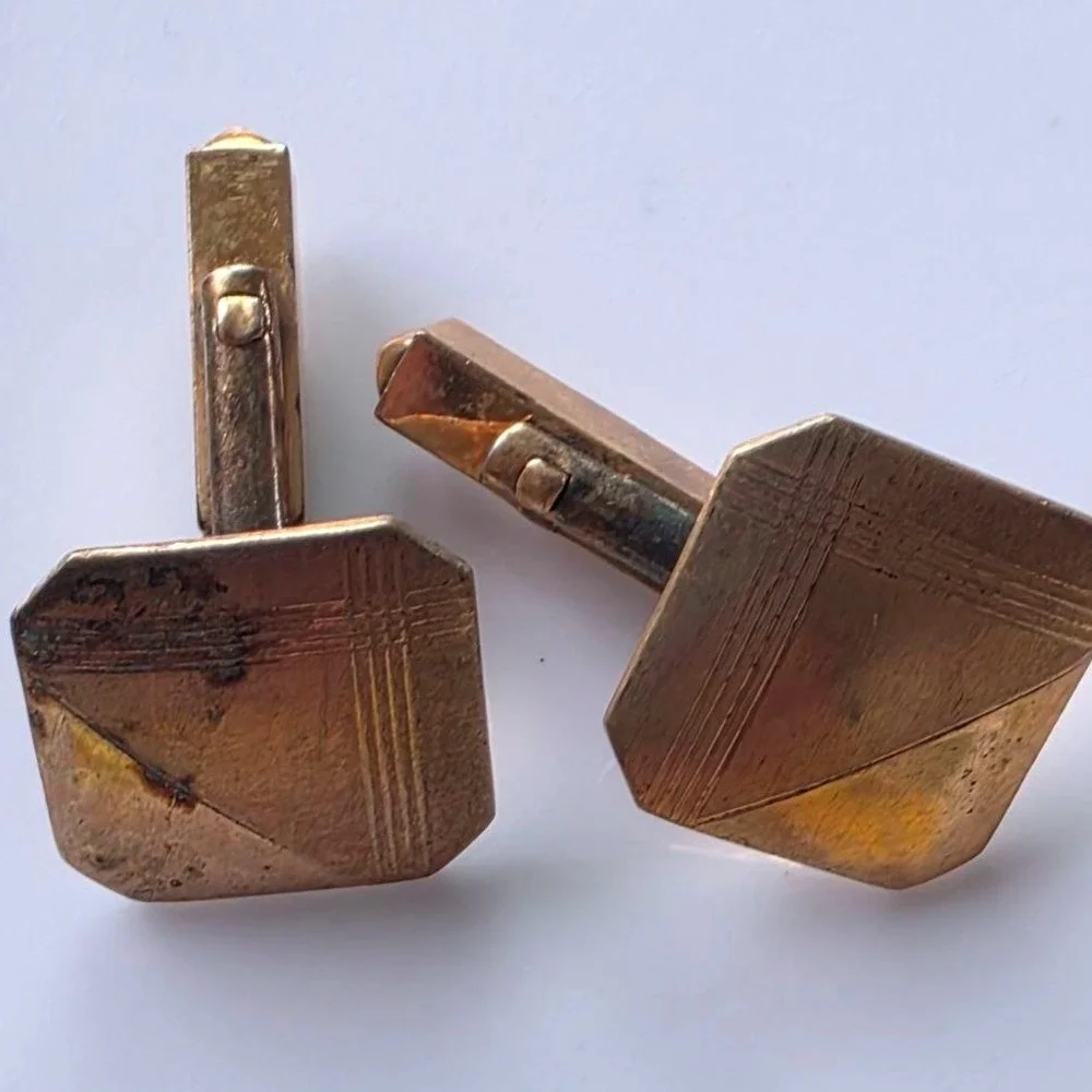 Vintage Cufflinks, Tie Clips, Tie Pin Lot - Assorted Designs Gold Silver‎ Tone